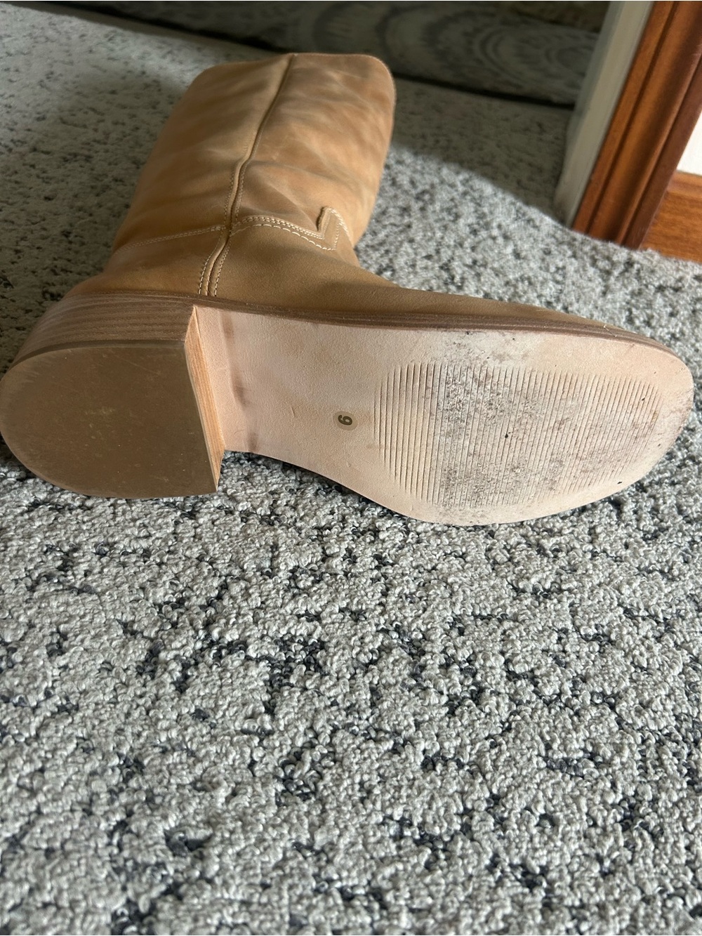Steve Madden Camel Tan Leather Knee-High Boots - Picture 3 of 4